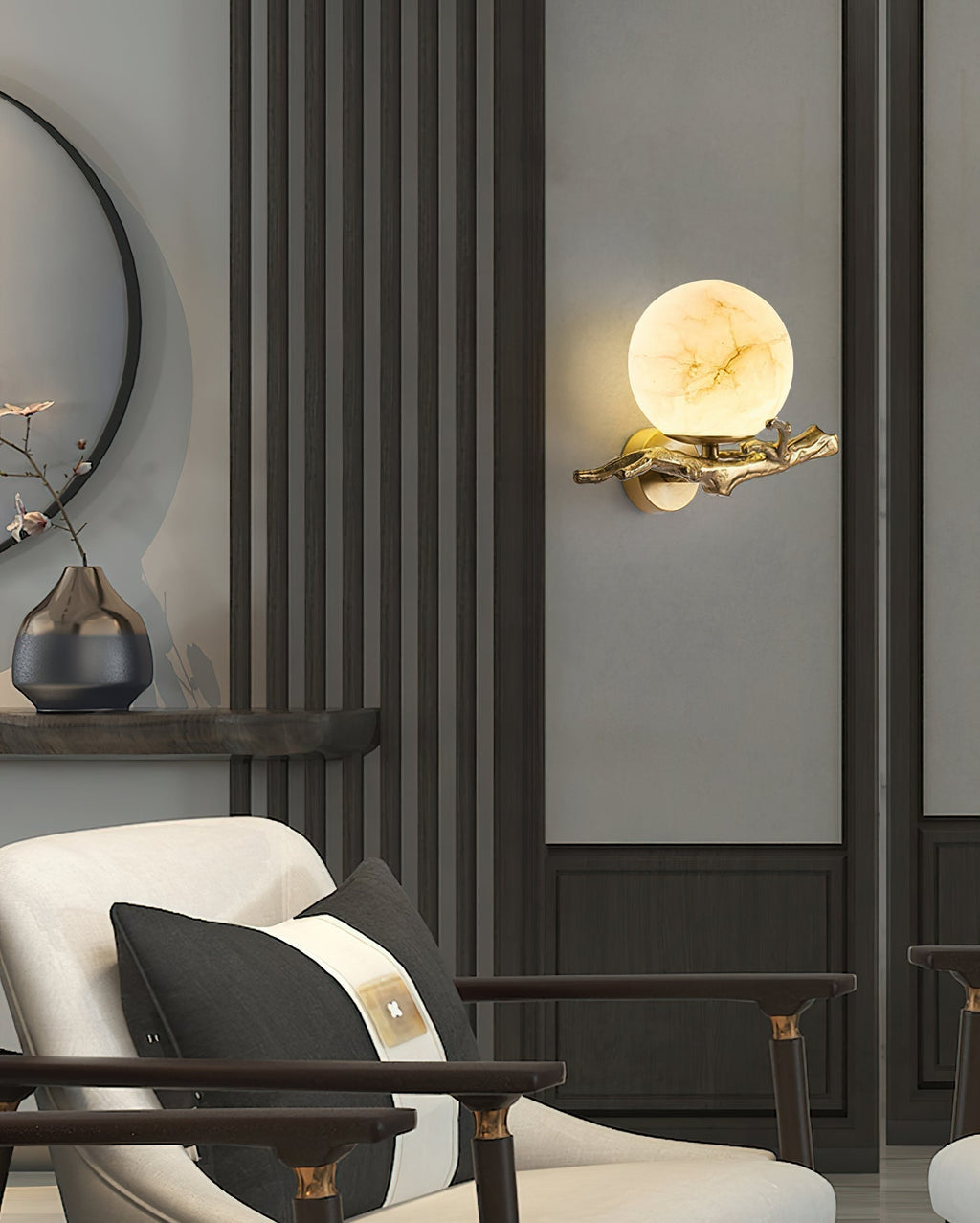 Lunar Alabaster Wall Sconce