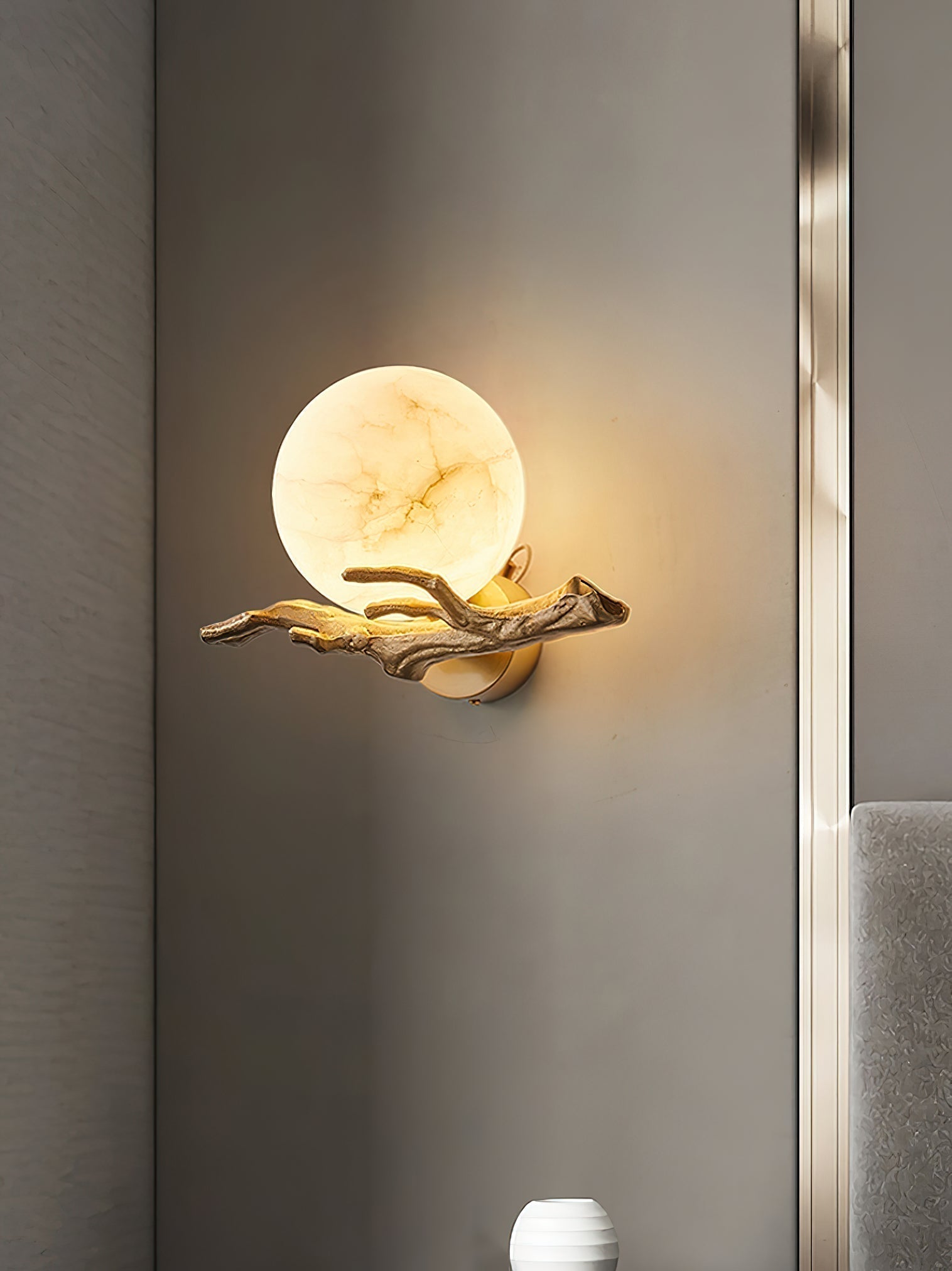 Lunar Alabaster Wall Sconce