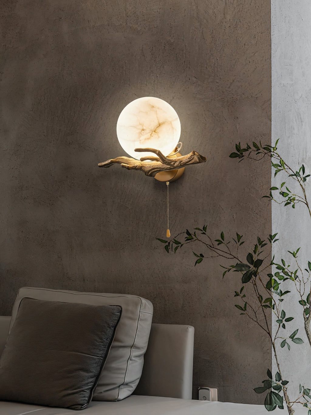Lunar Alabaster Wall Sconce