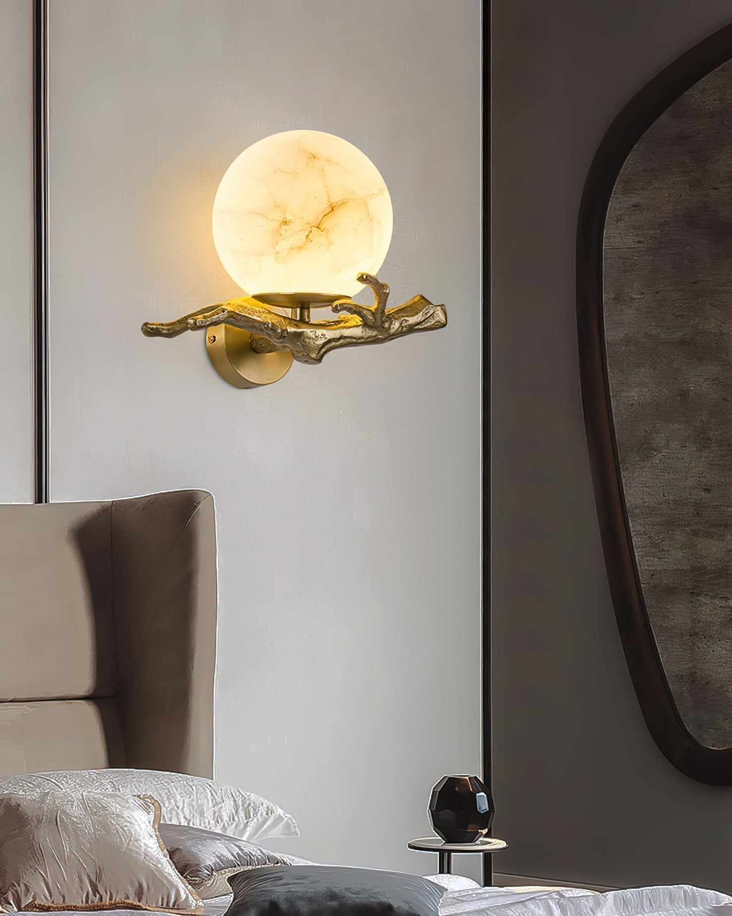 Lunar Alabaster Wall Sconce