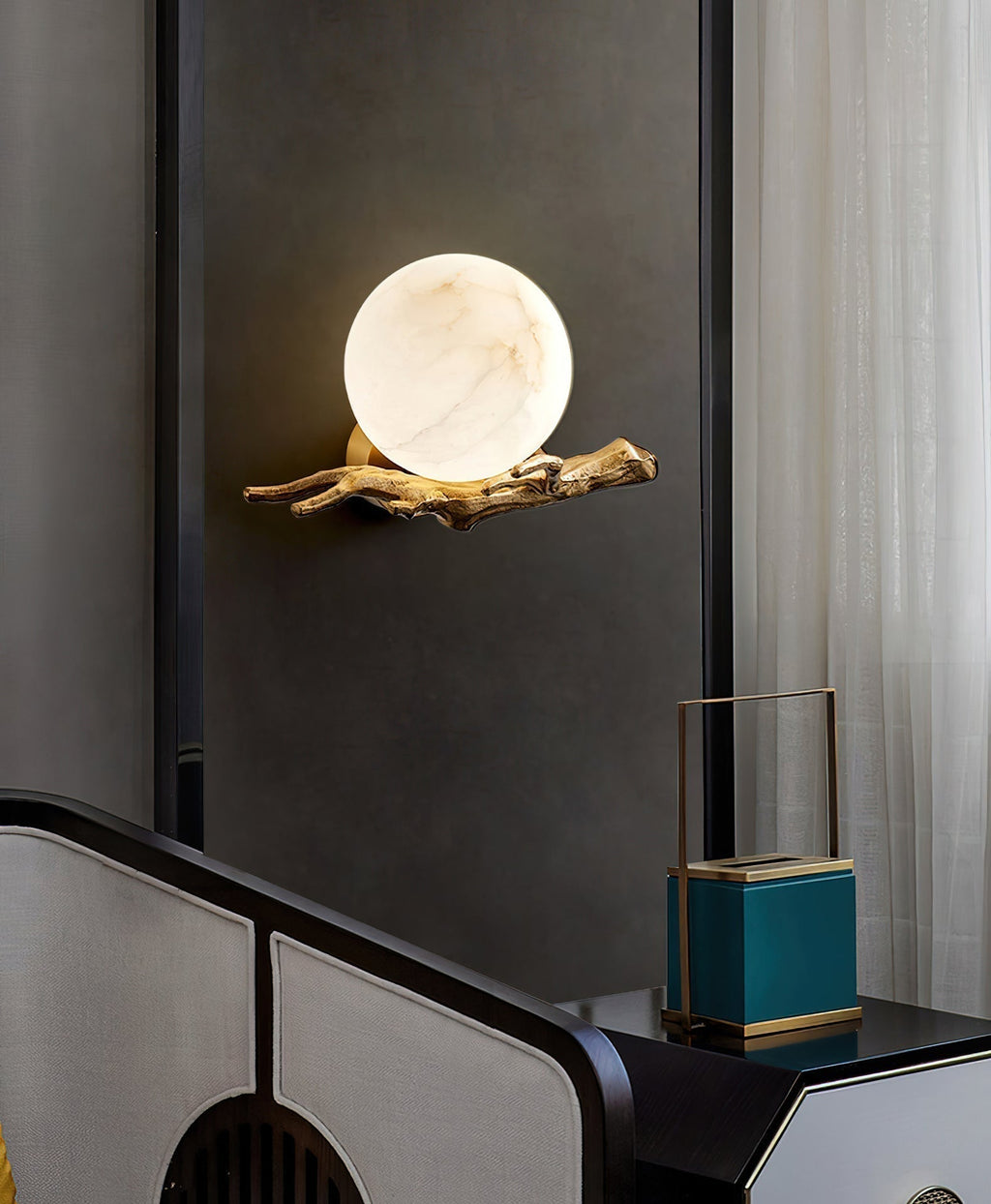 Lunar Alabaster Wall Sconce