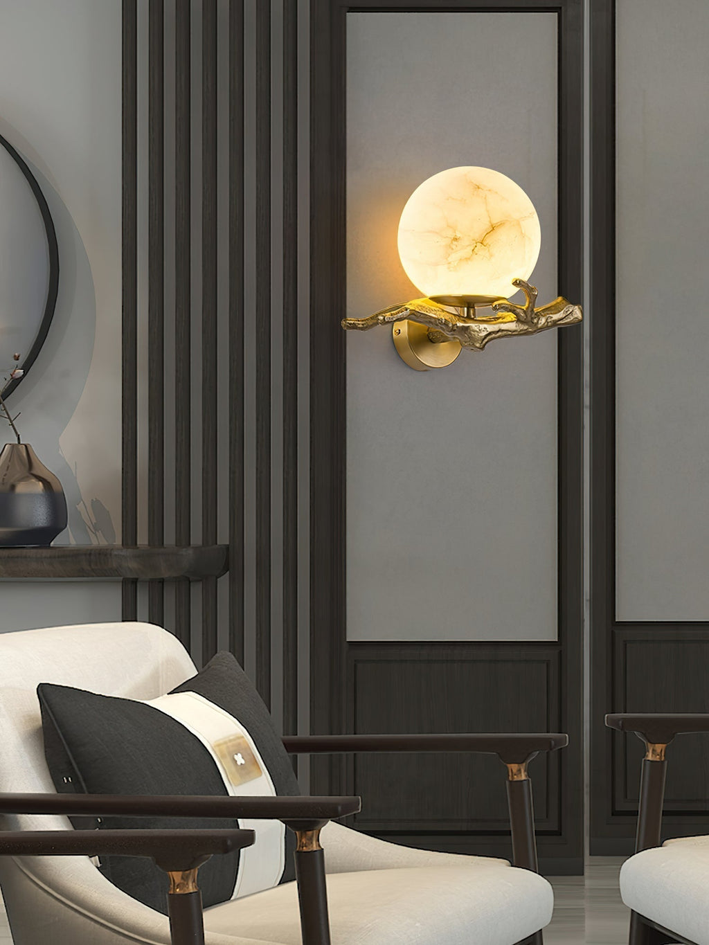 Lunar Alabaster Wall Sconce