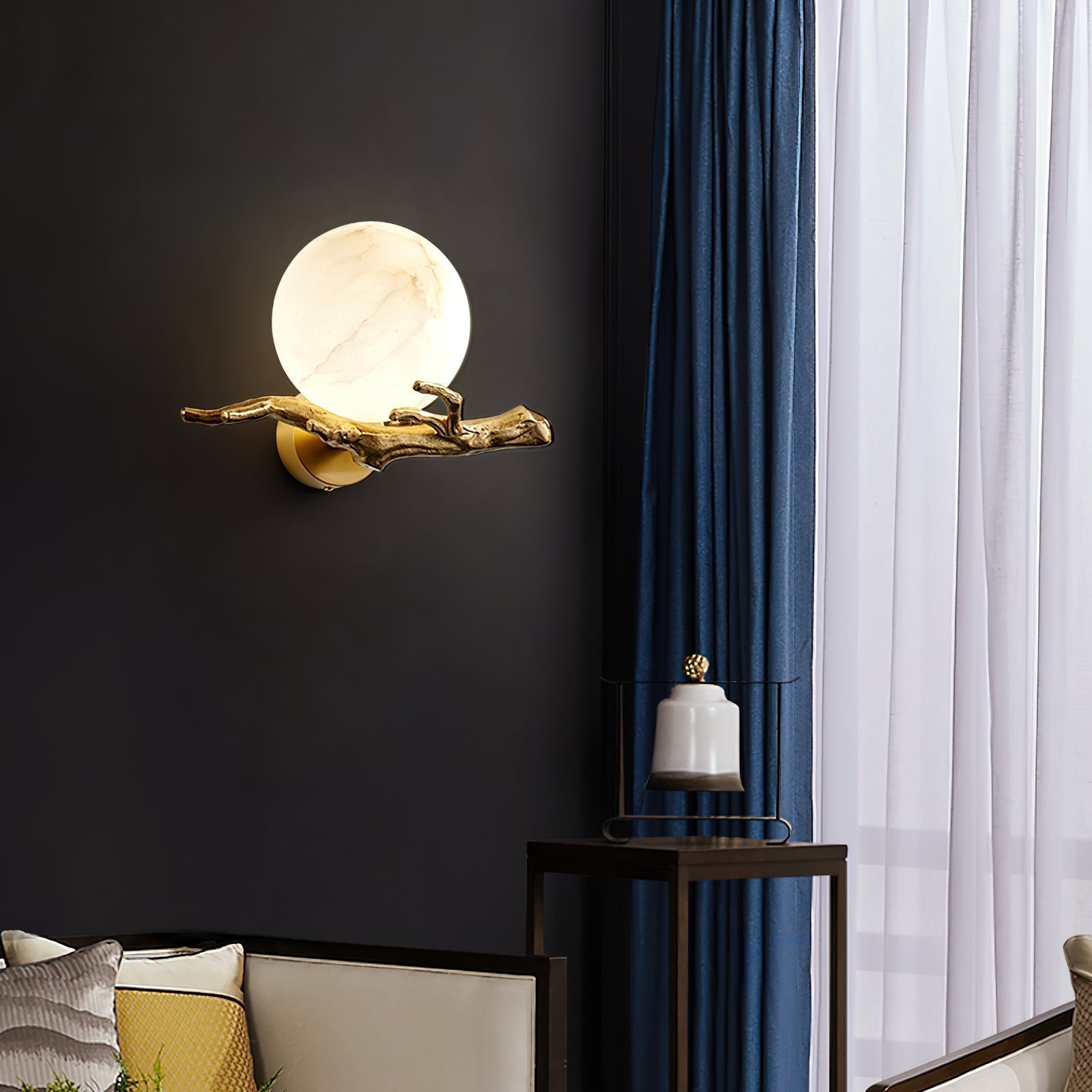Lunar Alabaster Wall Sconce
