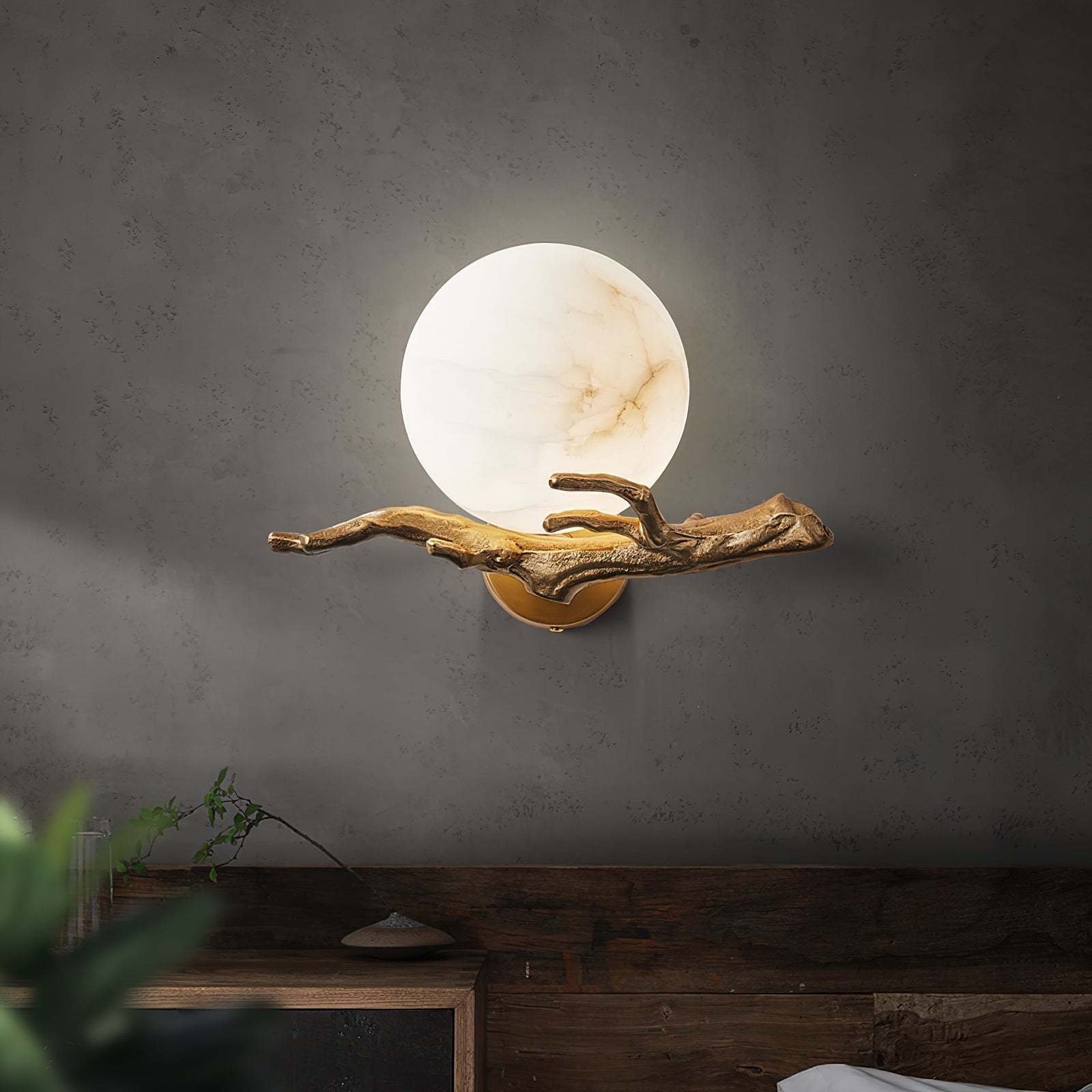 Lunar Alabaster Wall Sconce