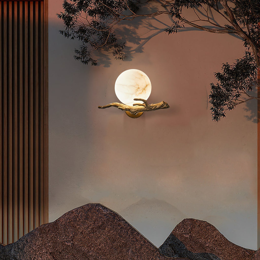 Lunar Alabaster Wall Sconce