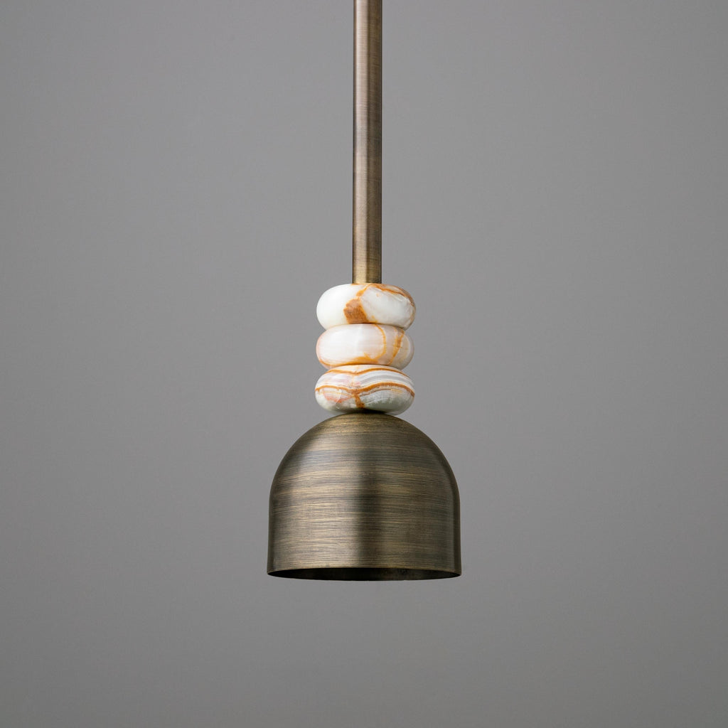Marble Brass Pendant Light