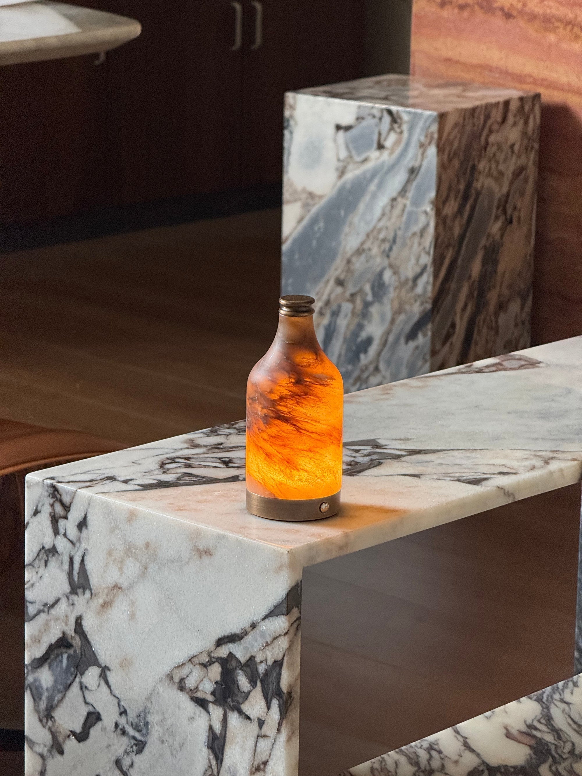 Bottle Alabaster Table Lamp