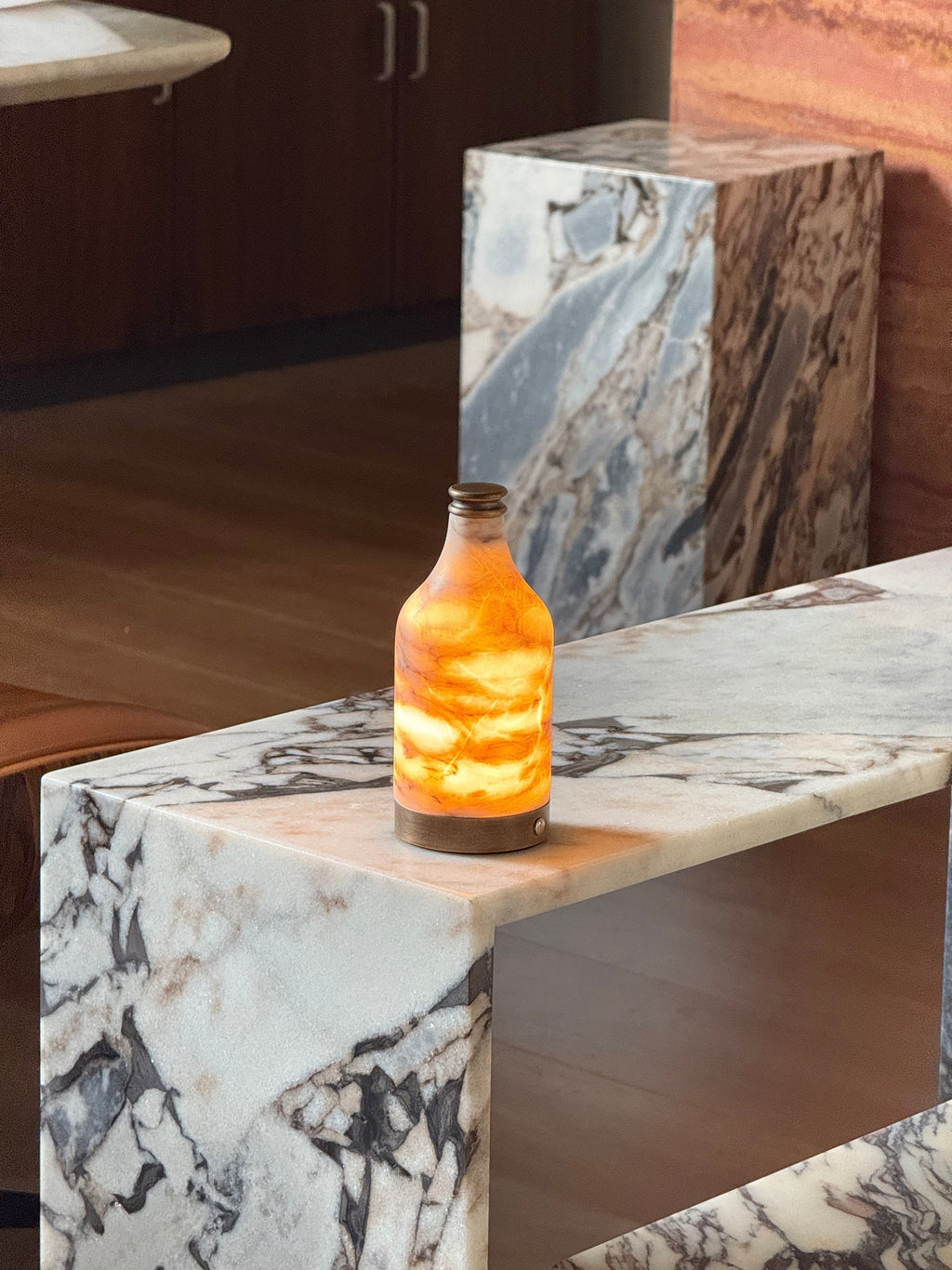 Bottle Alabaster Table Lamp