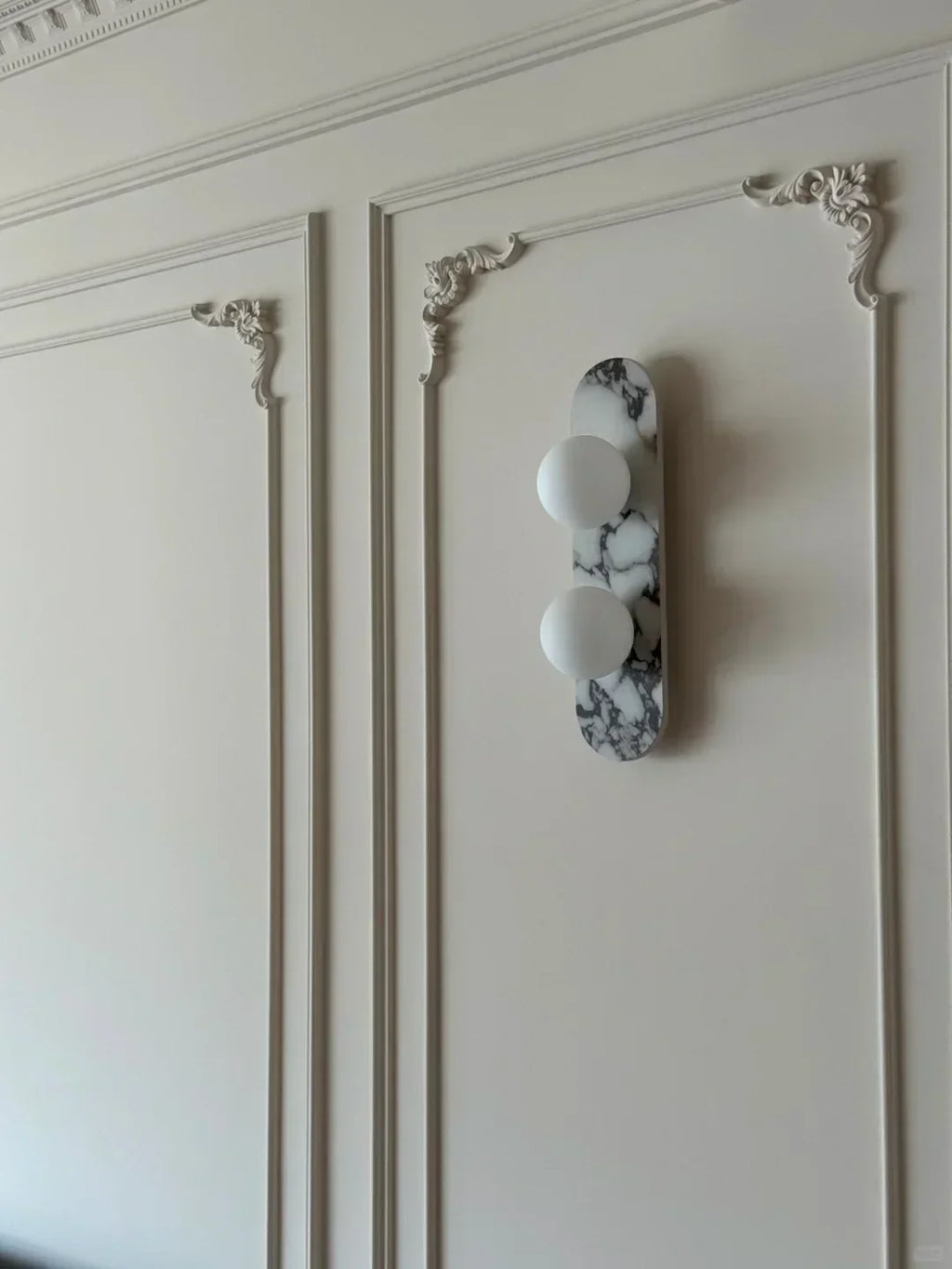Milas Lilac Marble Sconce Elongated