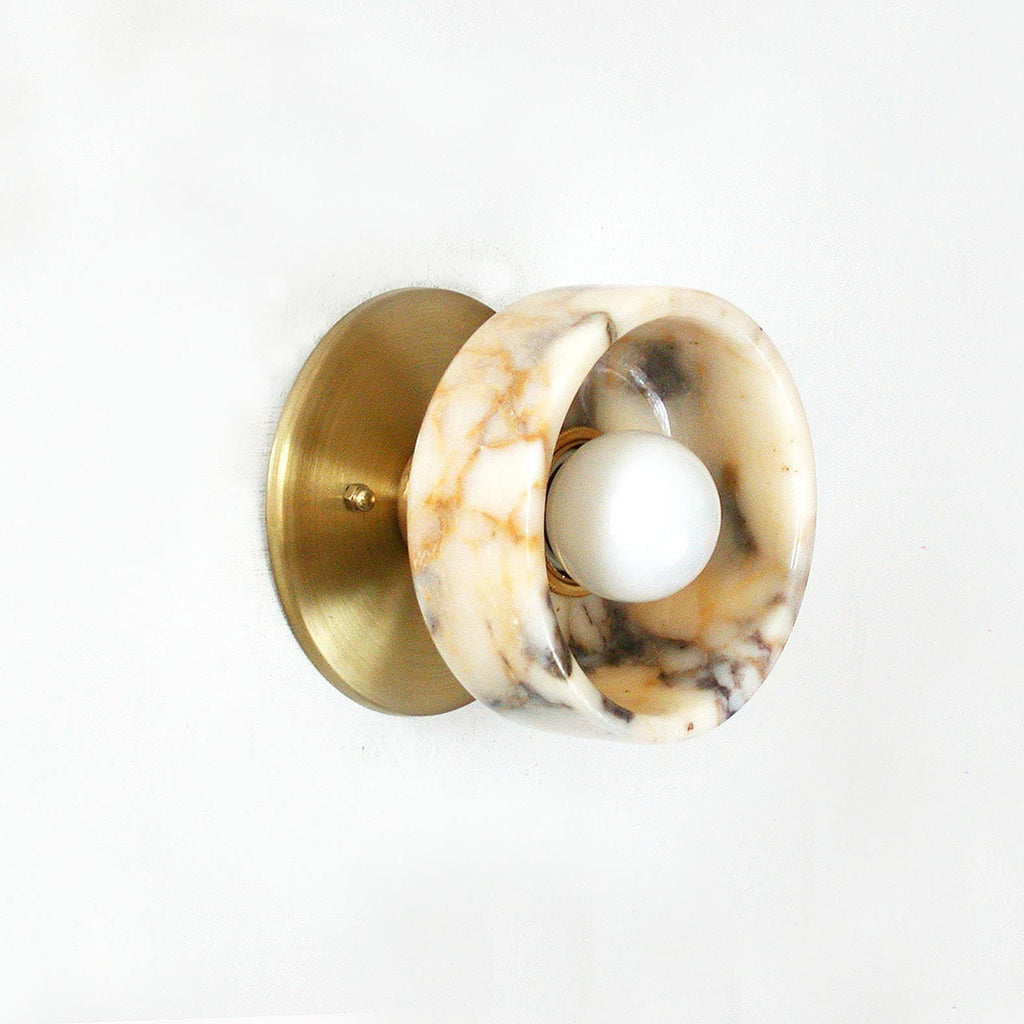 Calacatta Bowl Mini Flush Sconce