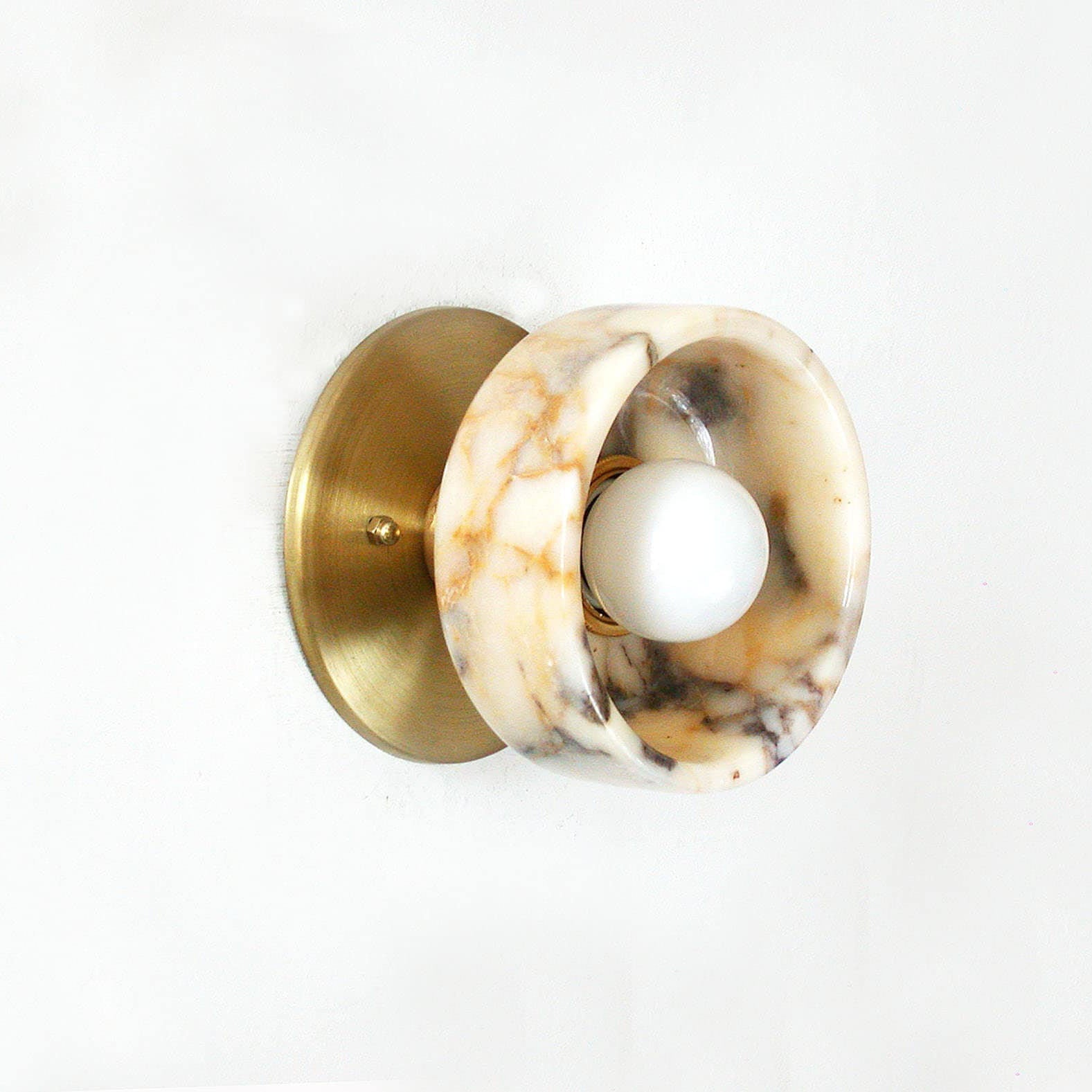 Calacatta Bowl Mini Flush Sconce