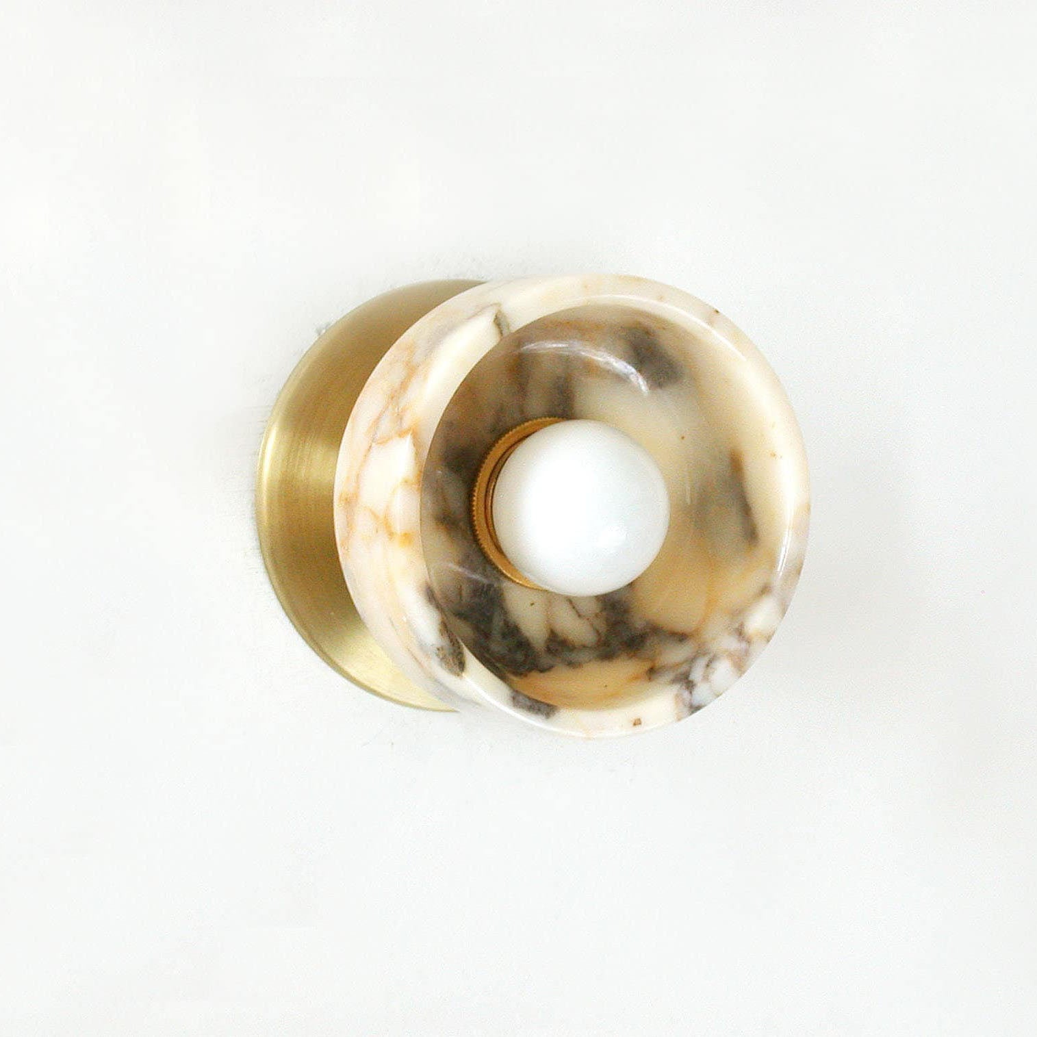 Calacatta Bowl Mini Flush Sconce