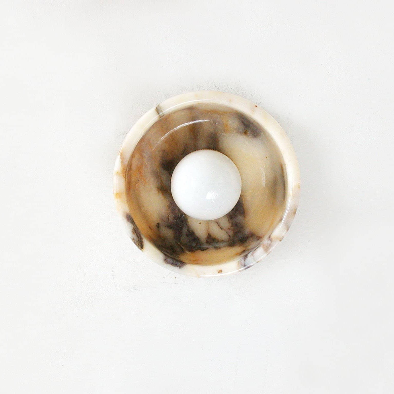 Calacatta Bowl Mini Flush Sconce