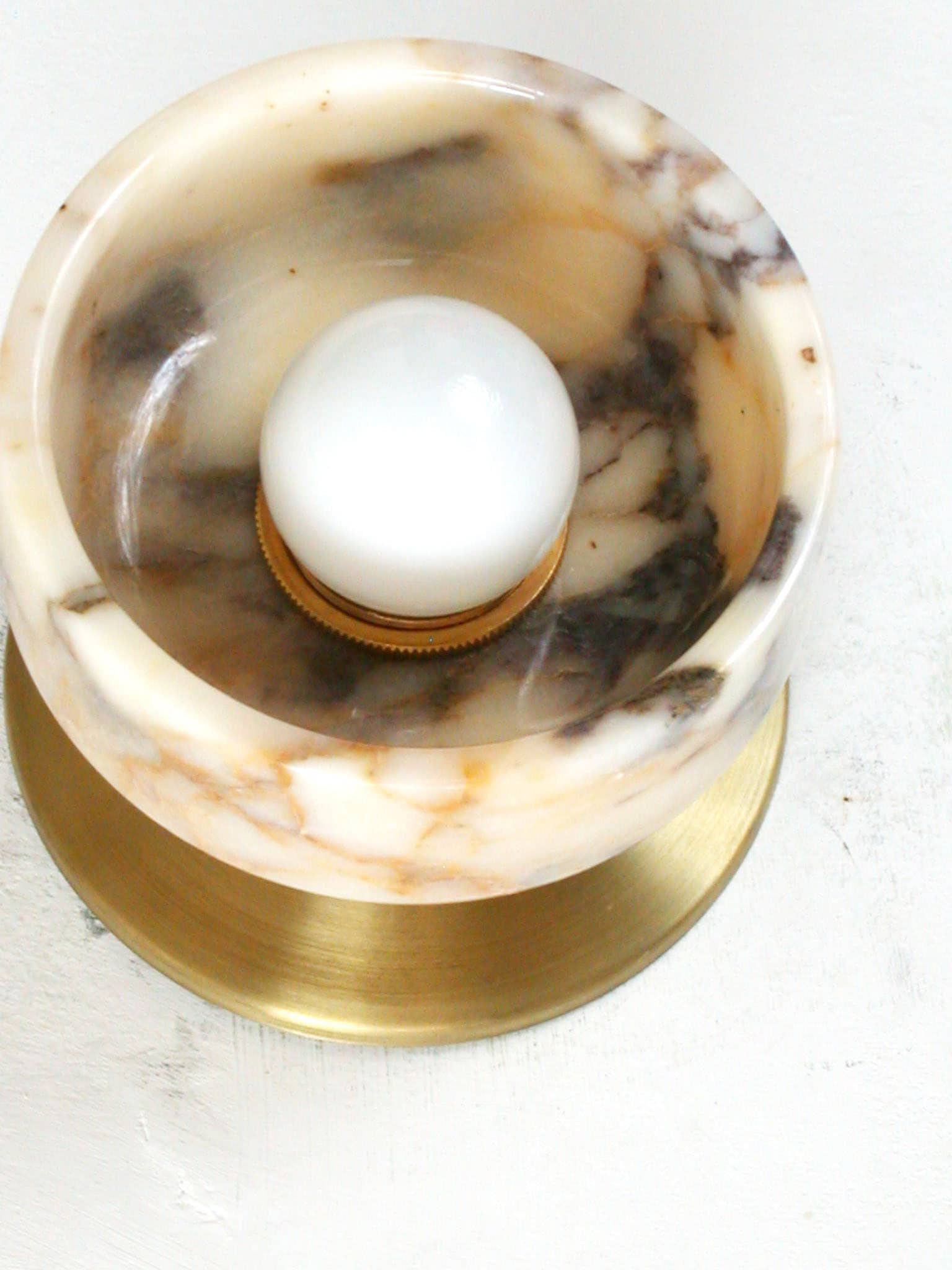 Calacatta Bowl Mini Flush Sconce