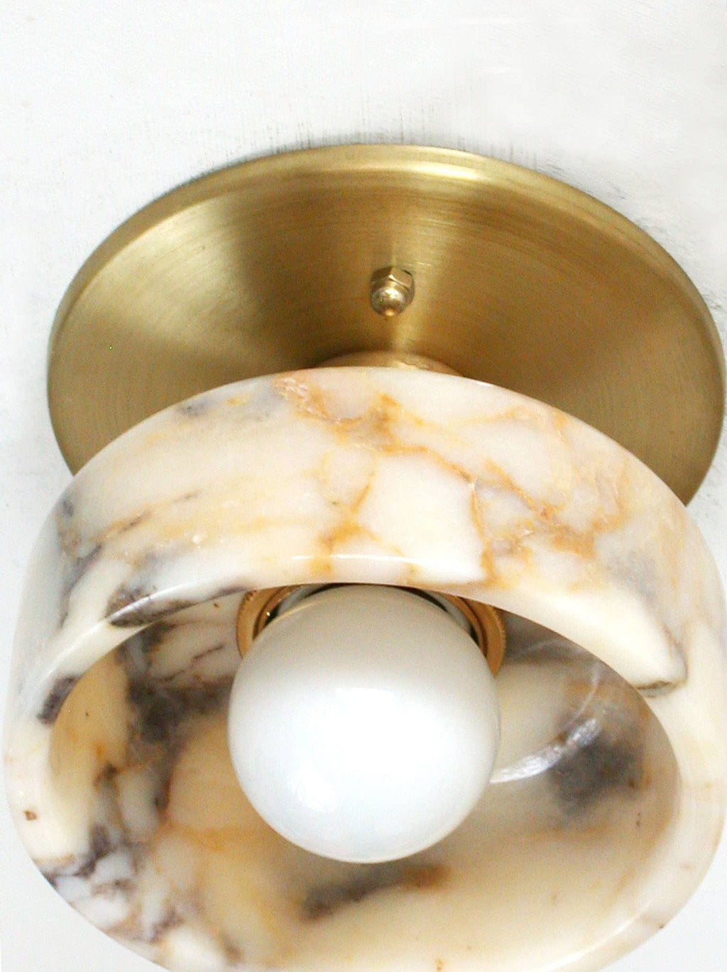 Calacatta Bowl Mini Flush Sconce