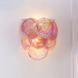 Murano Disc Wall Sconce Pink