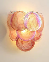 Murano Disc Wall Sconce Pink