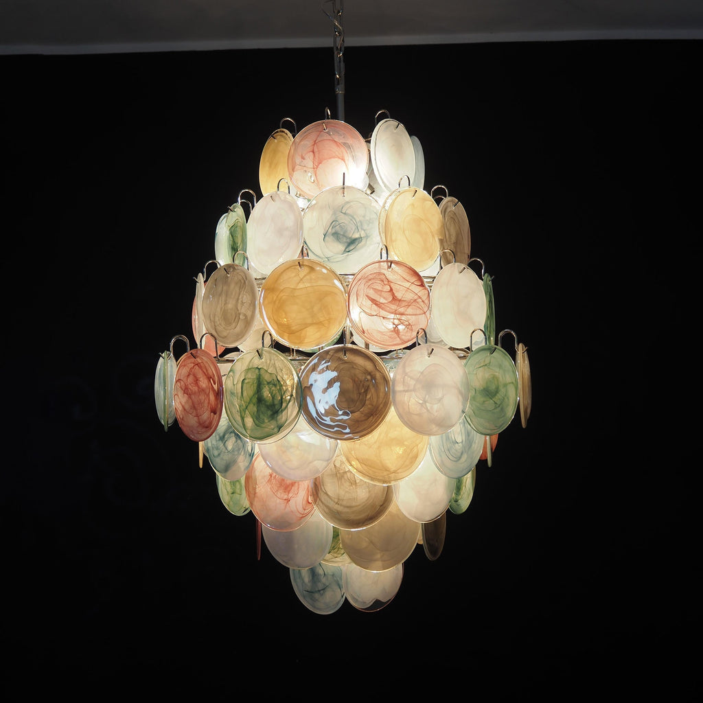 Murano Disc Chandelier Arlecchino 87