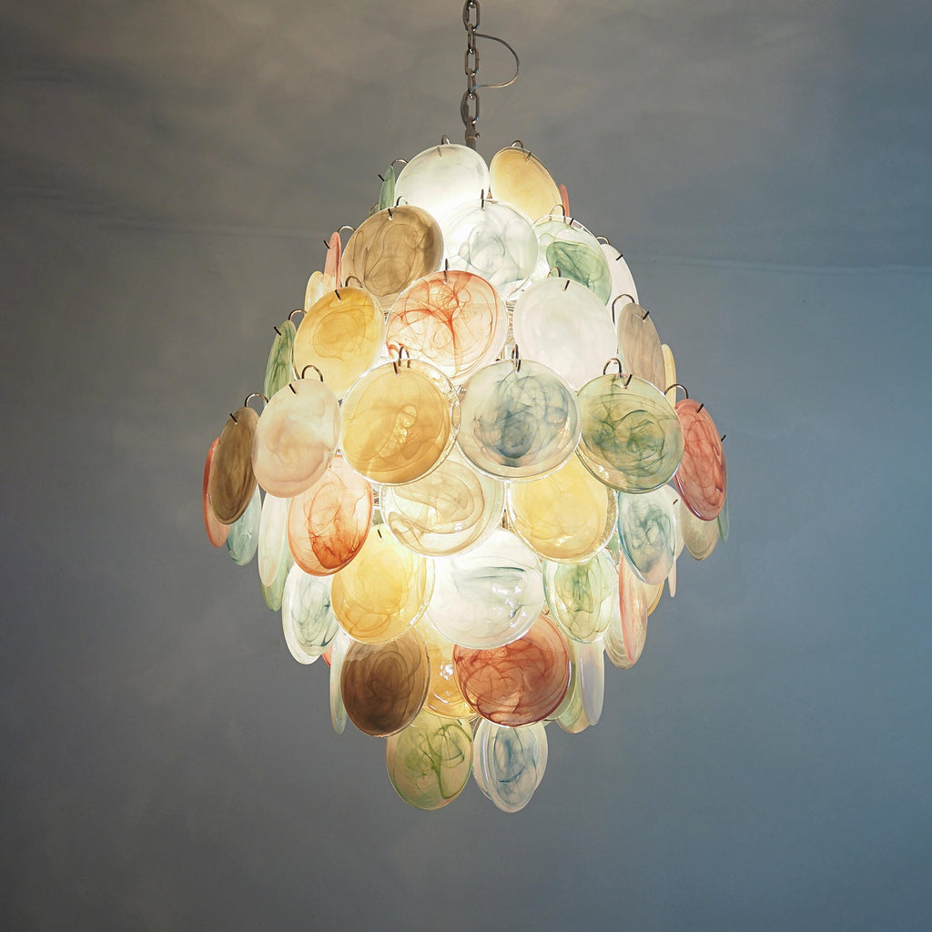 Murano Disc Chandelier Arlecchino 87