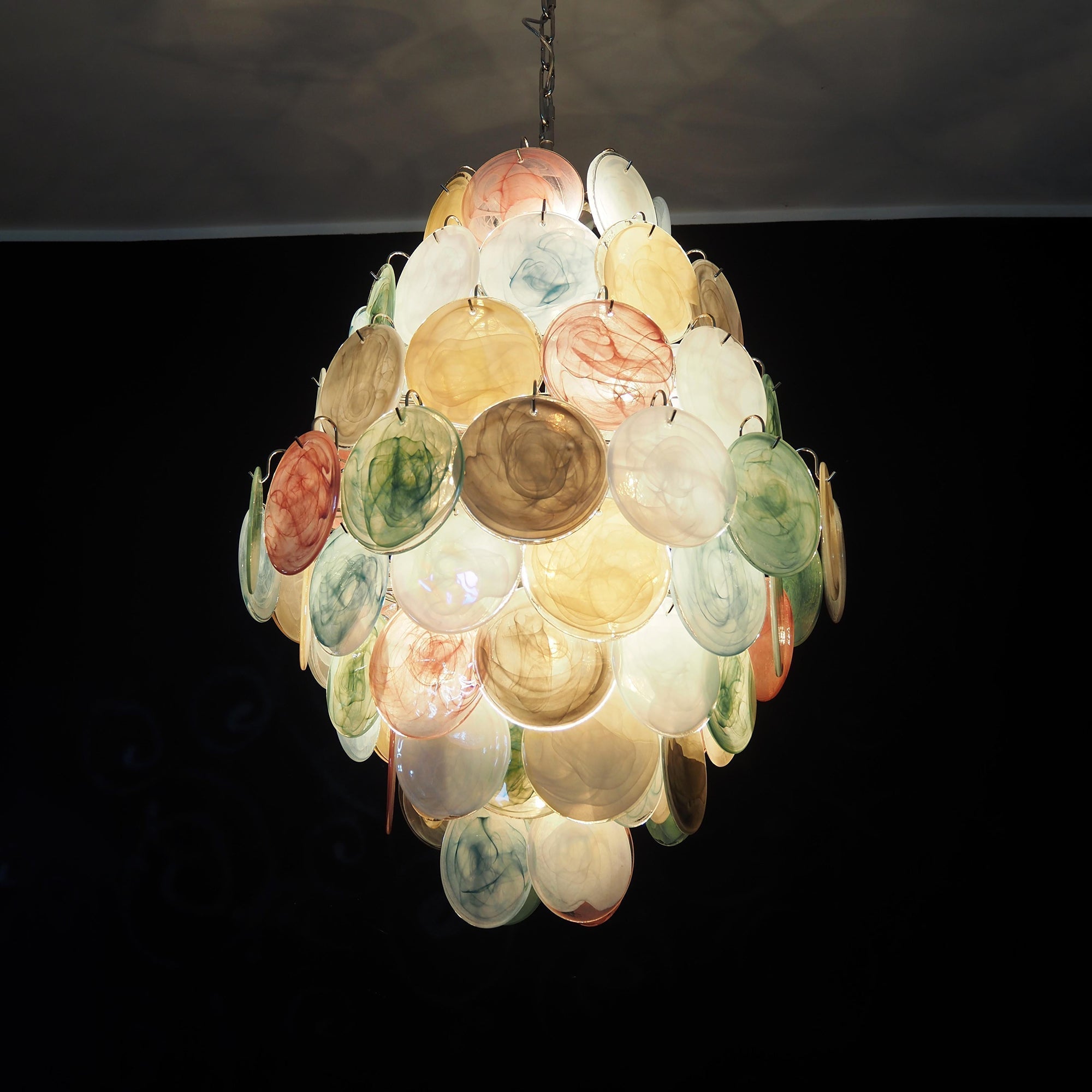 Murano Disc Chandelier Arlecchino 87