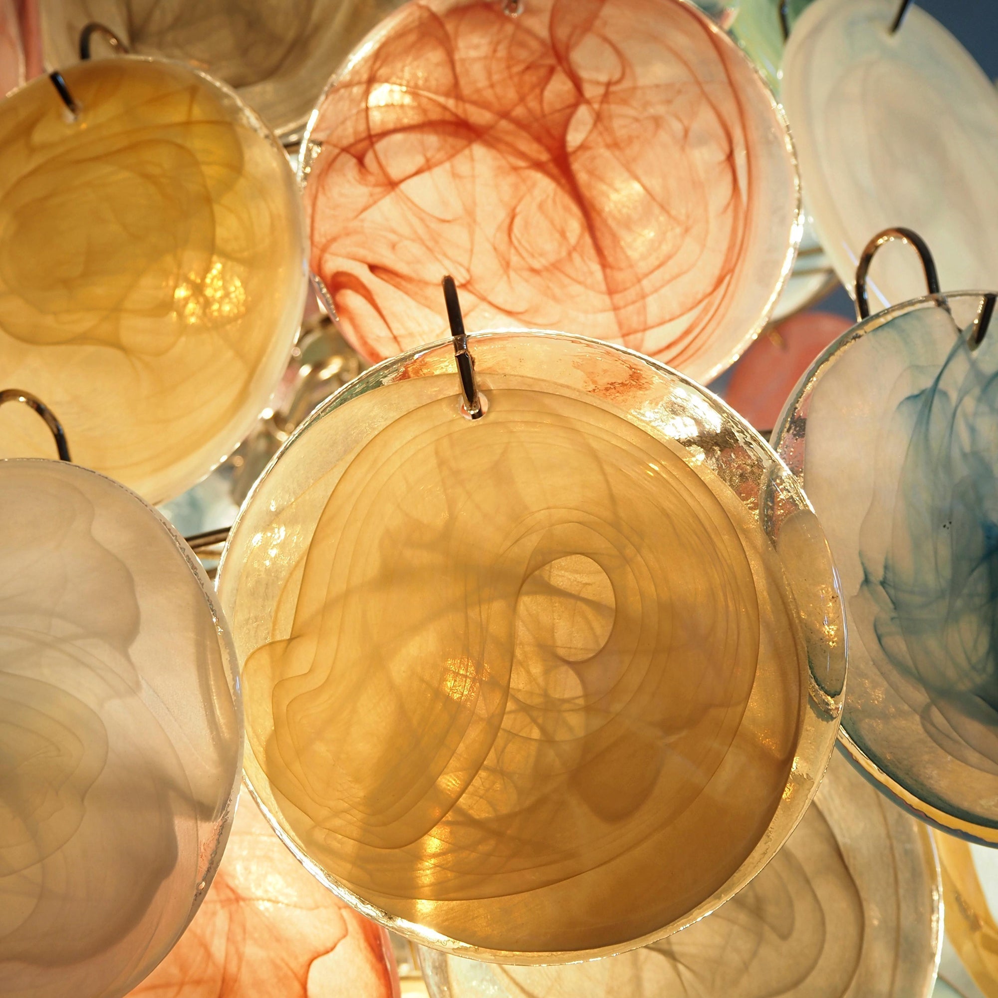 Murano Disc Chandelier Arlecchino 87