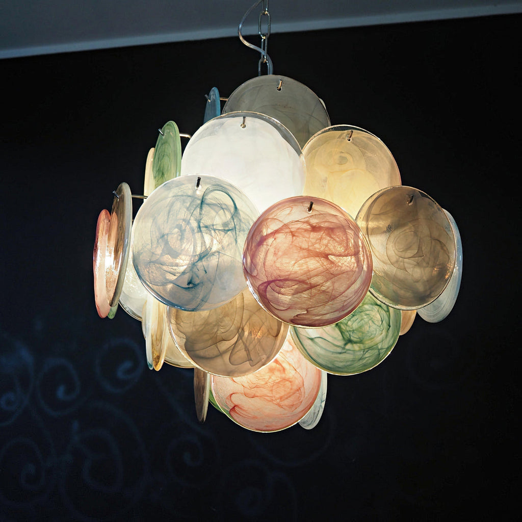 Murano Disc Chandelier Arlecchino 36