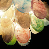 Murano Disc Chandelier Arlecchino 36