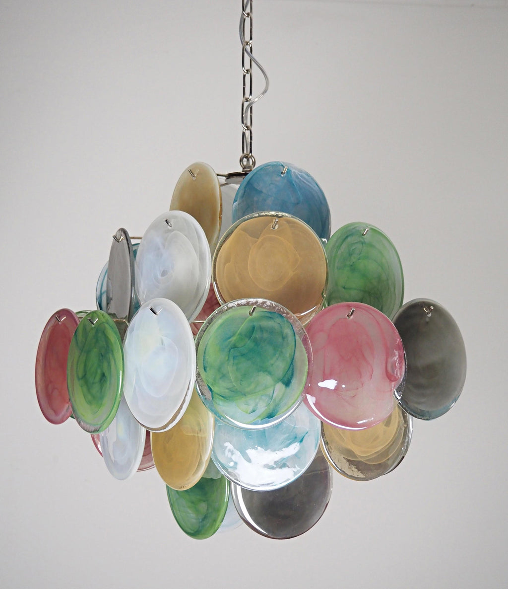 Murano Disc Chandelier Arlecchino 36