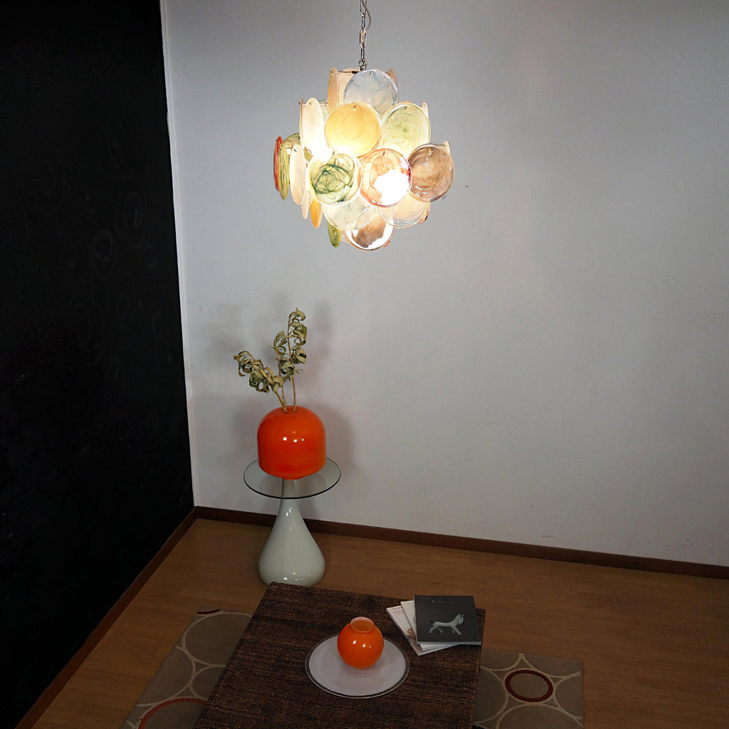 Murano Disc Chandelier Arlecchino 36