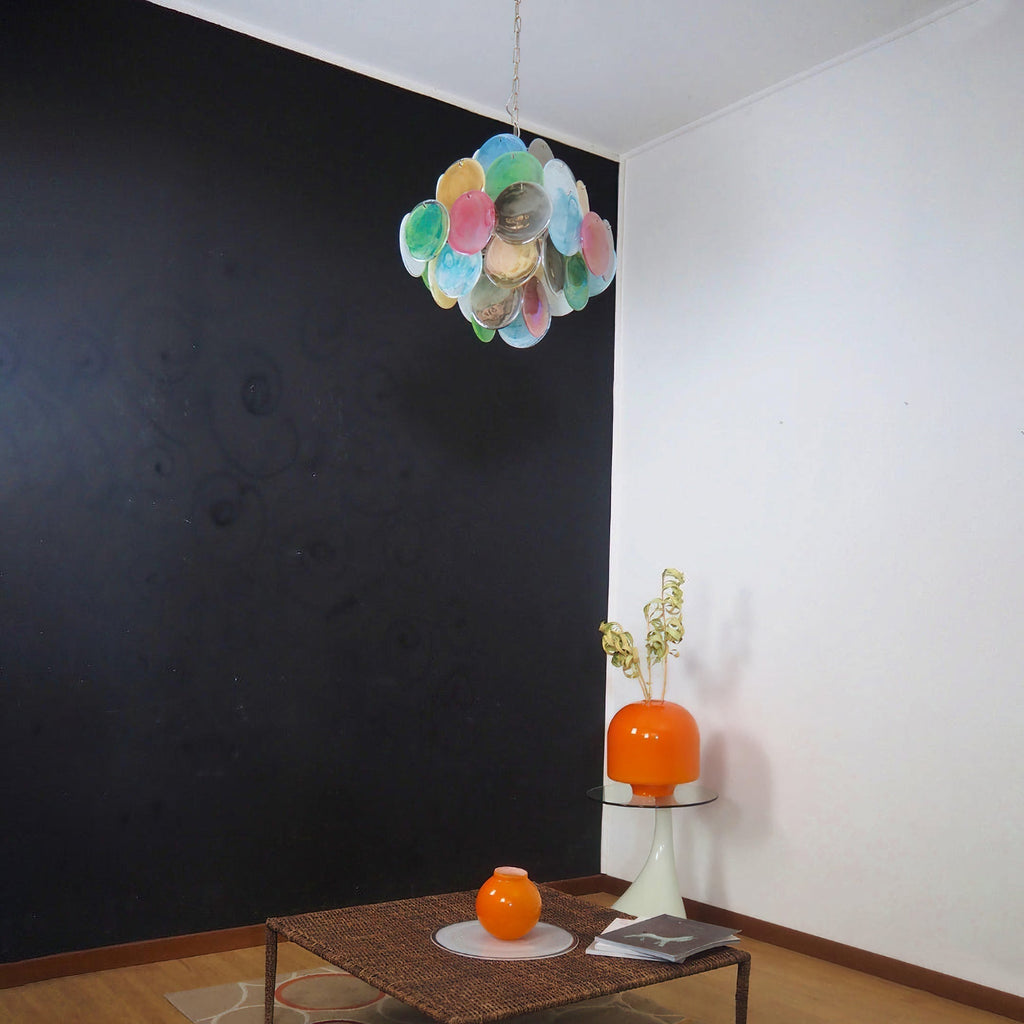 Murano Disc Chandelier Arlecchino 36