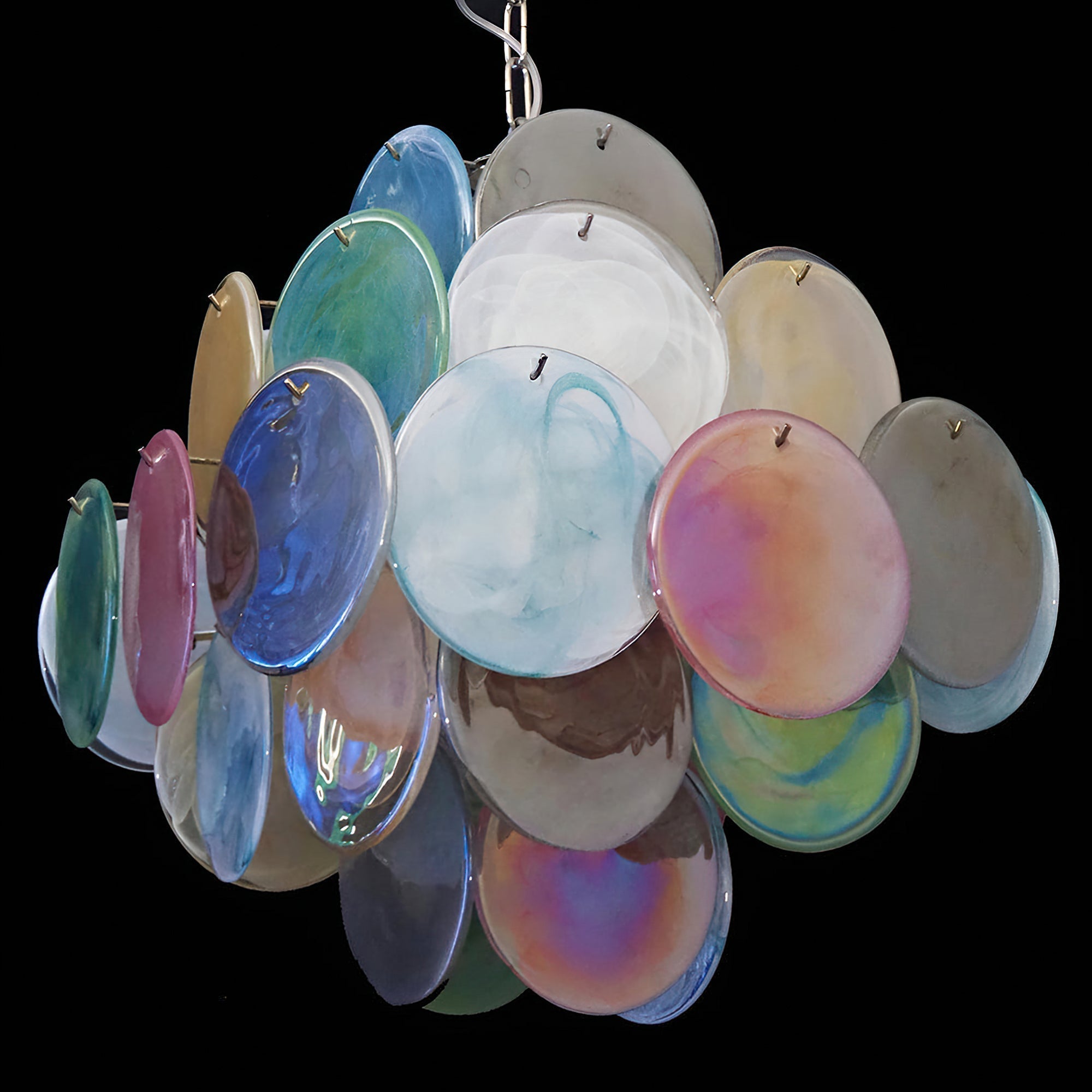 Murano Disc Chandelier Arlecchino 36