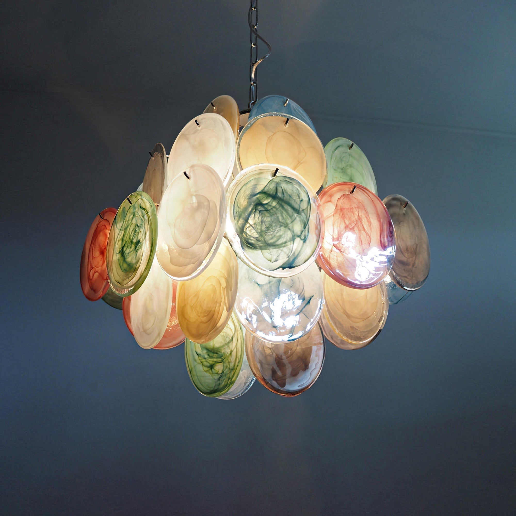 Murano Disc Chandelier Arlecchino 36