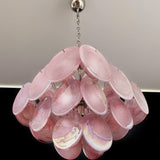 Murano Pink Disc Chandelier 36