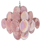 Murano Pink Disc Chandelier 36