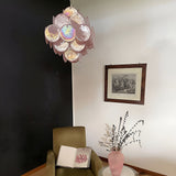 Murano Pink Disc Chandelier 36