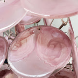 Murano Pink Disc Chandelier 36