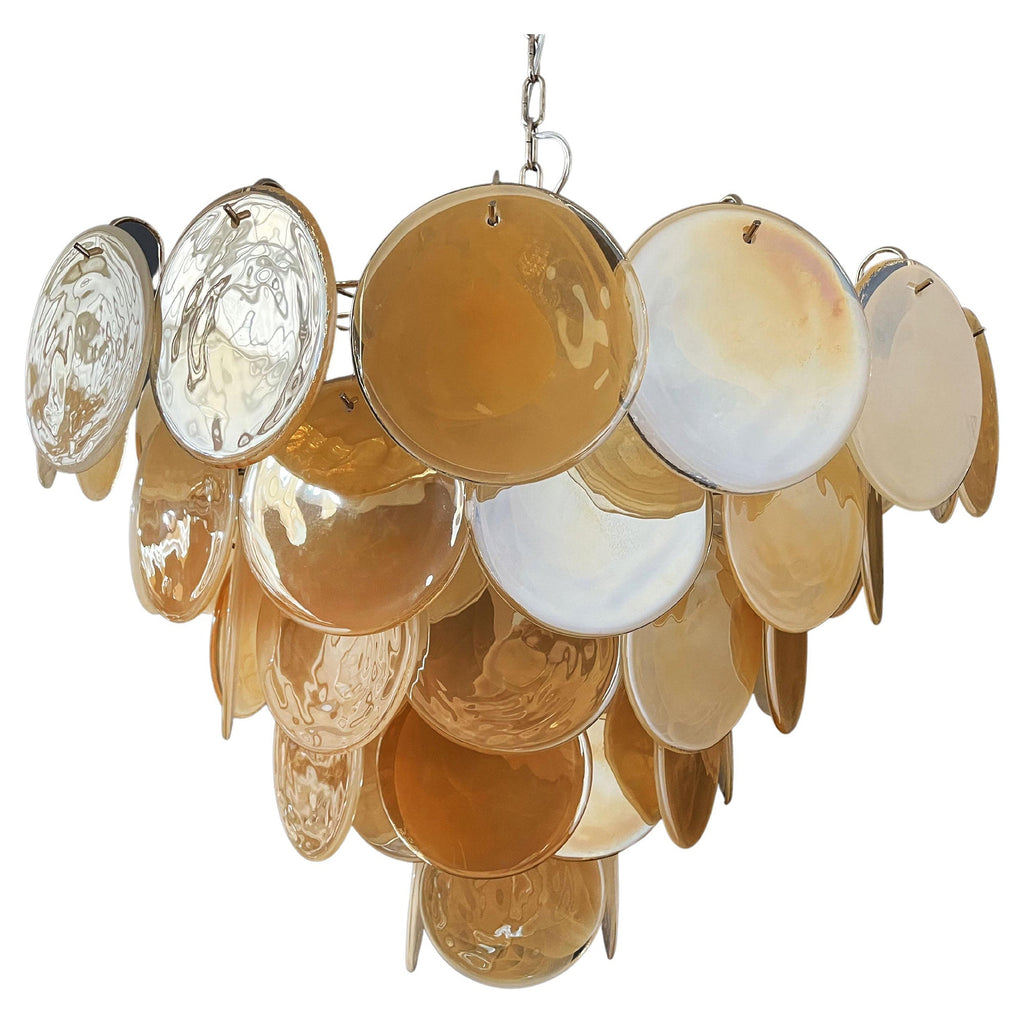Murano Gold Disc Chandelier 57