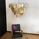 Murano Gold Disc Chandelier 57