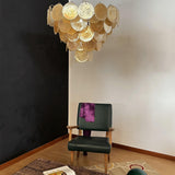 Murano Gold Disc Chandelier 57