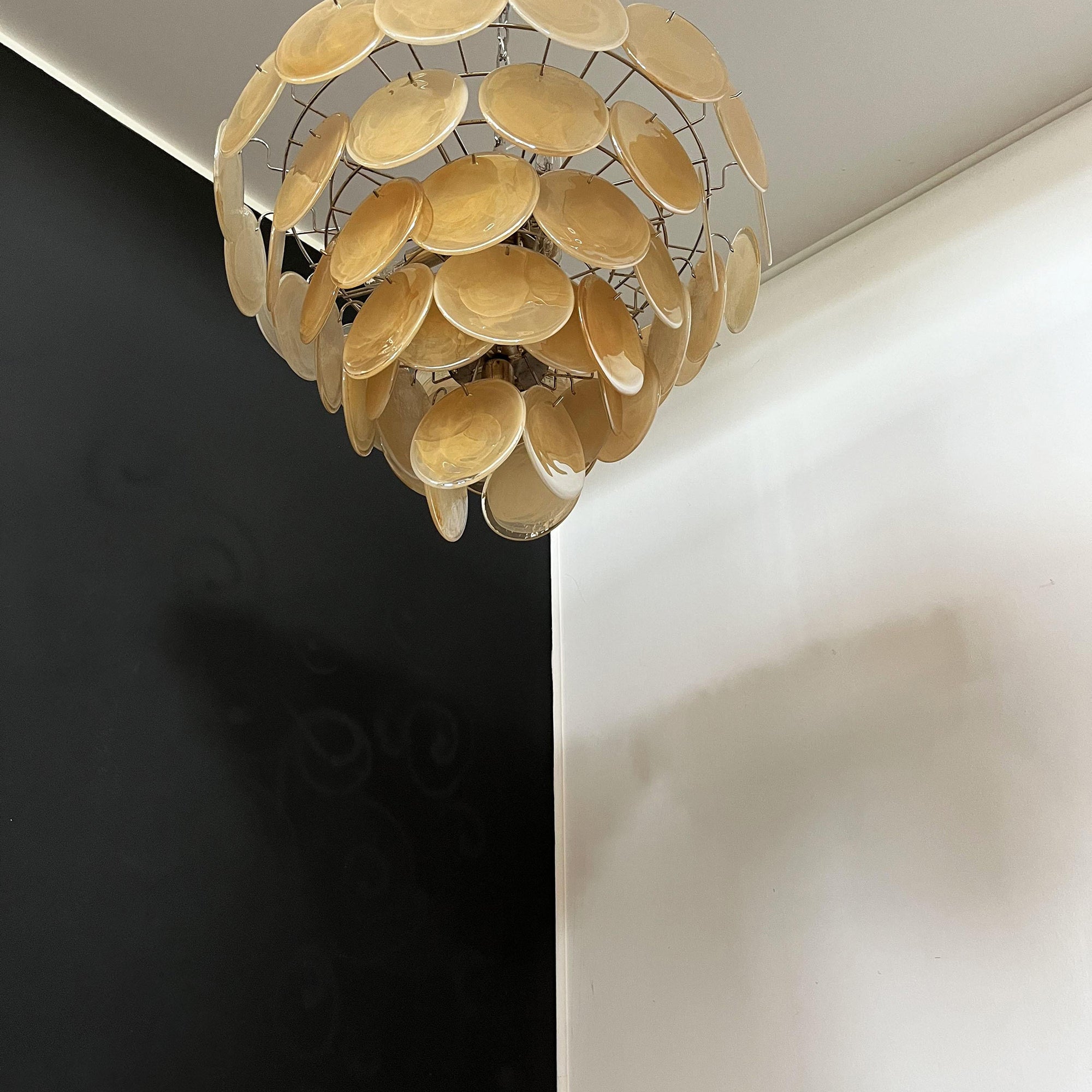 Murano Gold Disc Chandelier 57