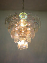 Murano Iridescent Grit Disc Chandelier 57