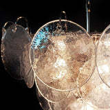 Murano Iridescent Grit Disc Chandelier 57