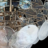 Murano Iridescent Grit Disc Chandelier 57