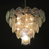 Murano Iridescent Grit Disc Chandelier 57