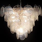 Murano Iridescent Grit Disc Chandelier 57