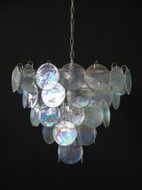 Murano Iridescent Grit Disc Chandelier 57
