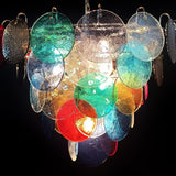 Murano Multicolored Disc Chandelier 57