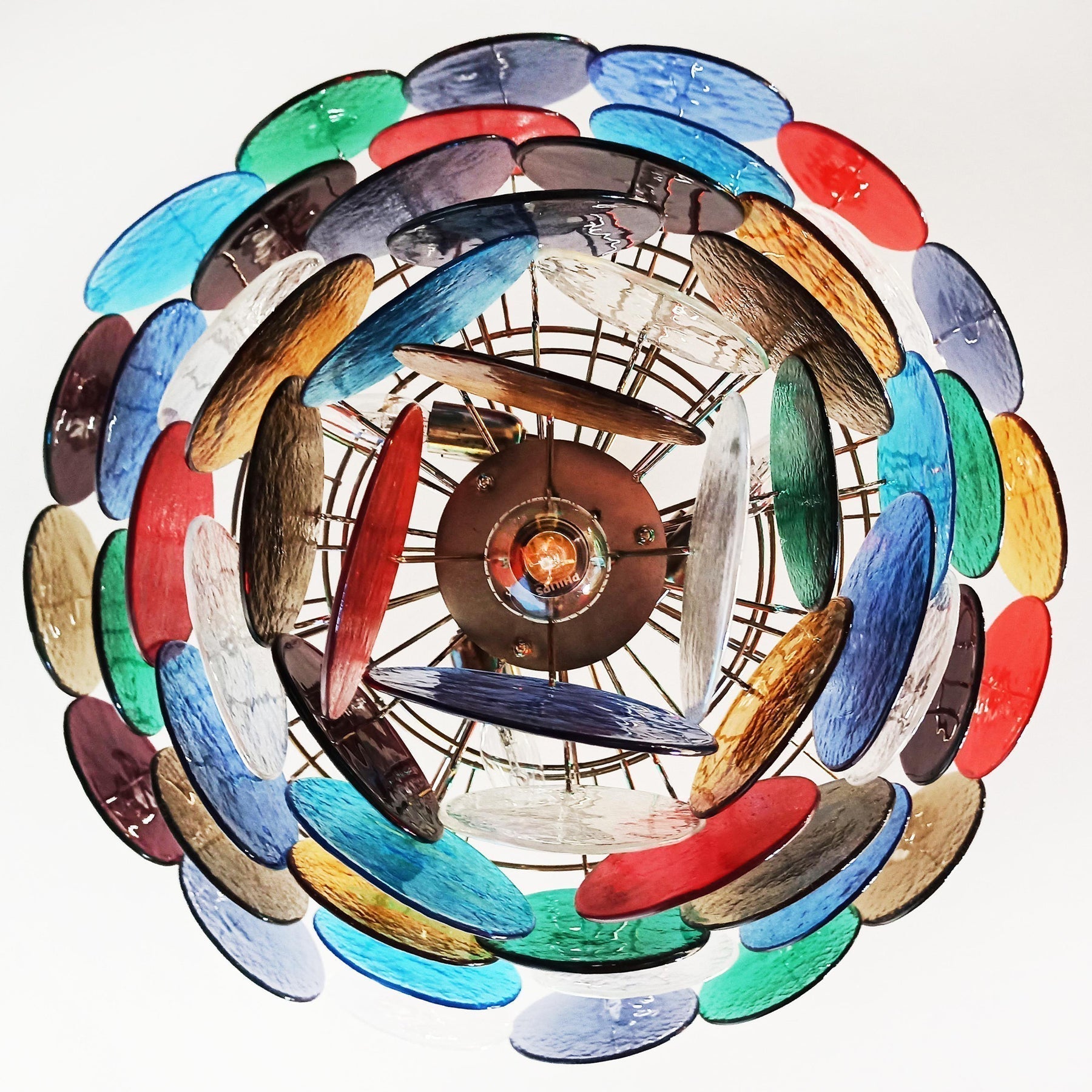 Murano Multicolored Disc Chandelier 57