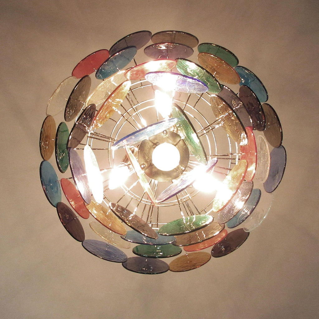 Murano Multicolored Disc Chandelier 57