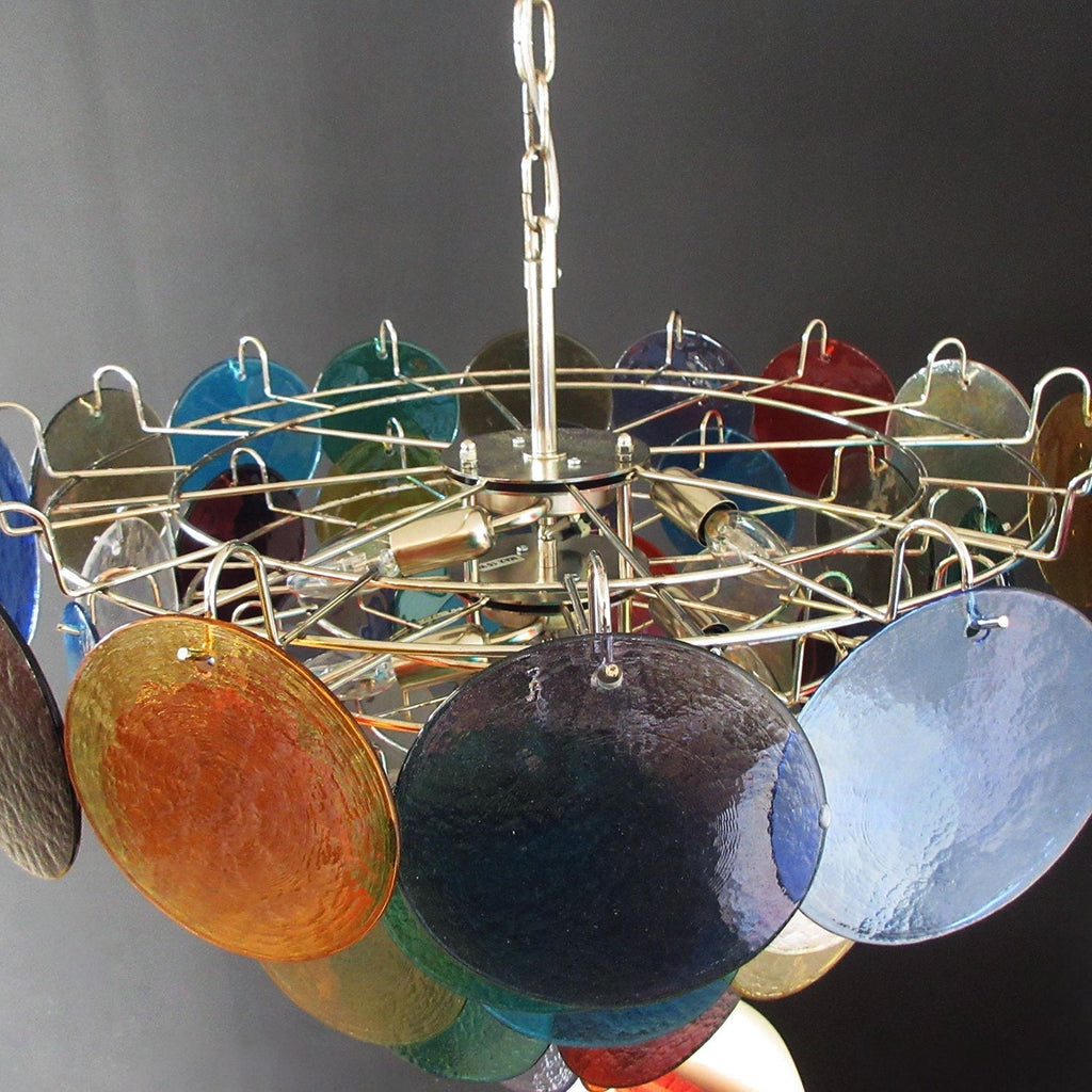 Murano Multicolored Disc Chandelier 57